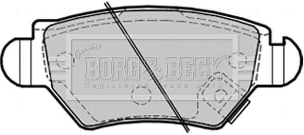 BORG & BECK Bremžu uzliku kompl., Disku bremzes BBP1687